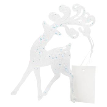 Підвіска ялинкова Олень 14*9 см гліттер арт. WH41194 9245 И945 - купить, цены на Таврия В - фото 1