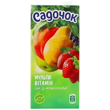 Сік Садочок мультивітамінний з м'якоттю 0,95л - купити, ціни на Чудо Маркет - фото 2