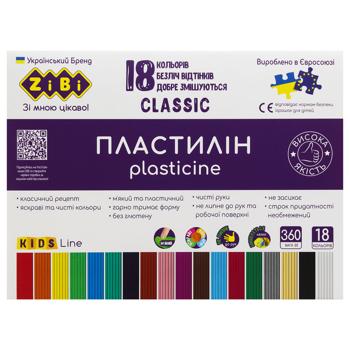 Пластилін ZiBi Kids Line Classic 18 кольорів - купити, ціни на МегаМаркет - фото 1