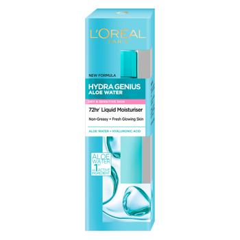 L'Oréal Paris Skin Expert Genius Moisturizing Aqua-fluid with Aloe Vera for Dry and Sensitive Skin 70ml - buy, prices for Auchan - photo 1