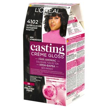 Фарба для волосся L'oreal Paris Casting Creme Gloss 4102 Холодний каштан без аміаку