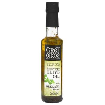 Олія оливкова Cretoikos 0,2л з орегано (Греція) - купити, ціни на КОСМОС - фото 1