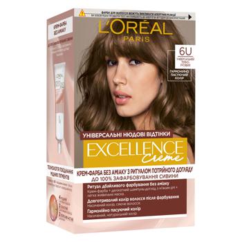 Краска для волос L'Oreal Paris Excellence Universal Nude 6U Универсальный темно-русый - купить, цены на Идеал - фото 1