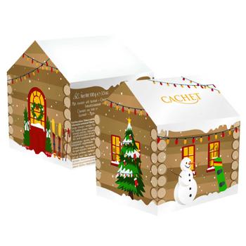 Набор сладостей новогодний Cachet Рождественский дом 100г