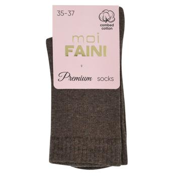 Moi Faini Ribbed Women's Socks s.35-37 Brown - buy, prices for - photo 1