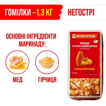 Крылышки куриные Наша Ряба Аппетитная в горчично-медовом маринаде свежемаринованные охлажденные ~1,3кг - купить, цены на MasterZoo - фото 3