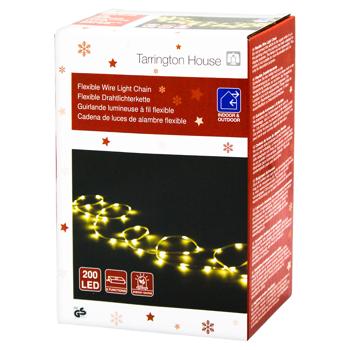 Гирлянда Tarrington House светодиодная теплый белый 200LED 10м - купить, цены на METRO - фото 1