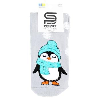 Premier Socks Penguin Premium Classic Terry Women's Socks with Fluffy Print s.23-25