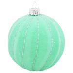 Figured Elegy Velvet Turquoise Christmas Tree Ball 6cm