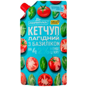 Кетчуп Pripravka Лагідний з базиліком 250г - купити, ціни на Чудо Маркет - фото 1
