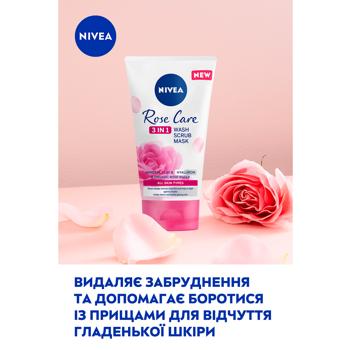 Гель, скраб и маска Nivea Rose Care 3в1 150мл - купить, цены на NOVUS - фото 6