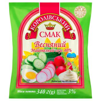 Майонез Королівський смак Весняний 40% 380г - купити, ціни на Чудо Маркет - фото 1