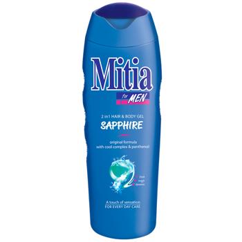 Mitia Sapphire for Men Shower Gel-Shampoo 400ml - buy, prices for Supermarket "Kharkiv" - photo 1