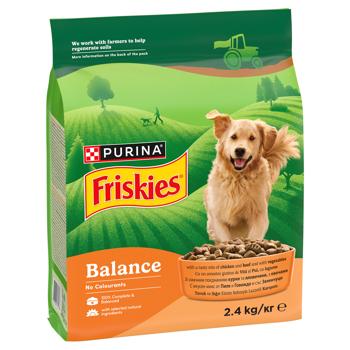 Корм сухой Friskies Balance с курицей, говядиной и овощами для собак 2,4кг - купить, цены на Чудо Маркет - фото 3