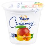 Десерт Bauer Creamy Абрикос-манго молочний на основі йогурту 8% 125г