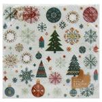 Серветки столові La Fleur Новорічна вишиванка 2-шарові 33*33см 16шт