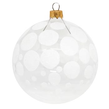 Koopman White Dots Christmas Ball 10cm in Assortment - buy, prices for NOVUS - photo 1