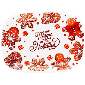 Тарелка Bormioli Rocco Magic Holidays прямоугольная 28x20см - купить, цены на - фото 3