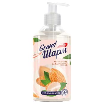 Мыло жидкое Grand Sharm Maxi Молочный протеин и миндаль 500мл - купить, цены на МегаМаркет - фото 1
