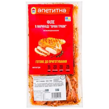 Nasha Riaba Apetytna Spicy Herbs Chilled Chicken Fillet in Marinade - buy, prices for Auchan - photo 2