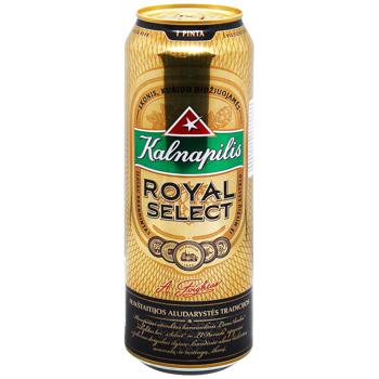 Пиво Kalnapilis Royal Select світле 5,6% 0,568л