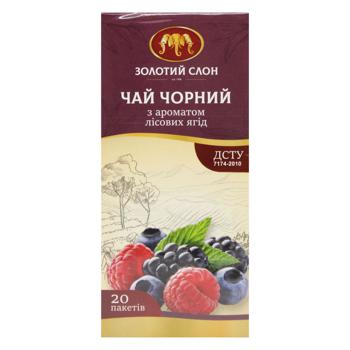 Zolotij Slon Wild Berries Black Tea in Bags 1.3g x 20pcs - buy, prices for Auchan - photo 2