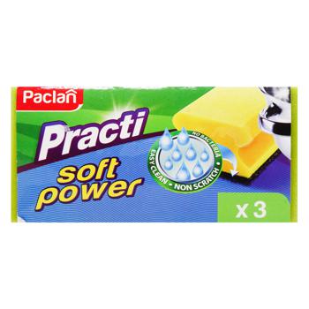 Губки кухонные Paclan 3шт - купить, цены на ULTRAMARKET - фото 5