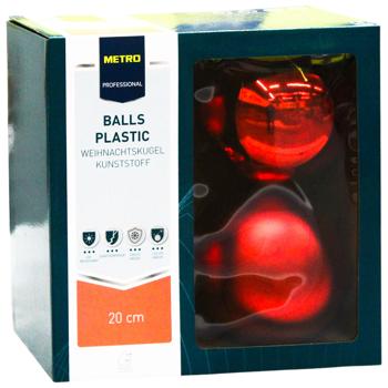 Шар елочный Metro Professional красный 20см 4шт - купить, цены на - фото 3