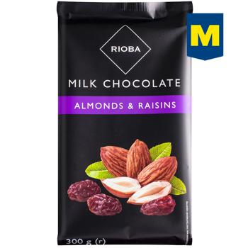 Rioba Milk Chocolate with Almonds and Raisins 300g - buy, prices for  - photo 1