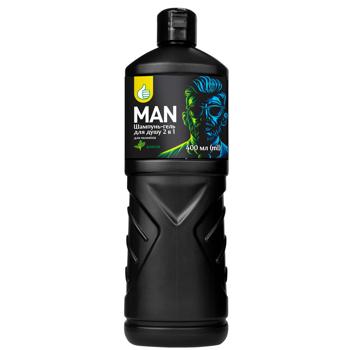 Auchan Man Sage Shower Gel Shampoo 2in1 400ml - buy, prices for Auchan - photo 1