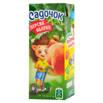 Сок Садочок персик-яблоко с мякотью 200мл - купить, цены на MasterZoo - фото 2