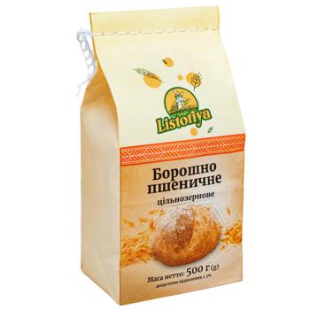 Борошно Listoriya пшеничне цільнозернове 500г - купити, ціни на Таврія В - фото 1