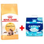 Корм сухий Royal Canin для котів породи мейн-кун 4кг + наповнювач мінеральний Catsan Гігієна Плюс 5л