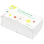 Auchan Paper Single-layer White Napkins 200pcs