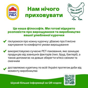 Крило куряче (плечова частина) Наша Ряба охолоджене ~1,1кг - купити, ціни на Ідеал - фото 7