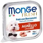 Корм вологий Monge Fresh з ягням для собак всіх порід 100г
