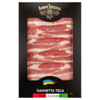 Dymni Tradytsiyi Raw Cured Pancetta Tesa Piccante 60g - buy, prices for WINETIME - photo 1