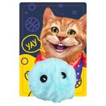 DGT Blue Fluffy Ball with Sound Cat Toy