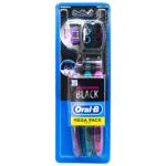 Oral-B Comprehensive Cleaning Black Medium Toothbrush 3pcs