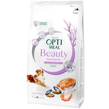 Optimeal Beauty Harmony Dry Food with Seafood for Adult Dogs of All Breeds with Calming Effect 1.5kg