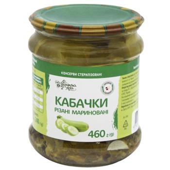 Ukrainska Zirka Sliced ​​Marinated Zucchini 460g - buy, prices for - photo 1