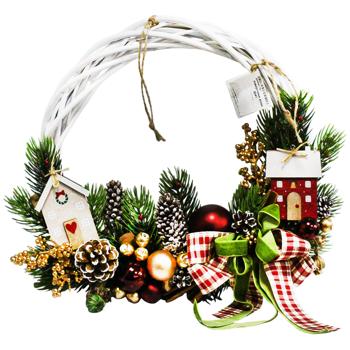 Новорічний вінок 0041 - купить, цены на МегаМаркет - фото 3