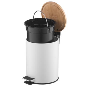 Ardesto Minimalism White Trash Can with Pedal 3l - buy, prices for - photo 3