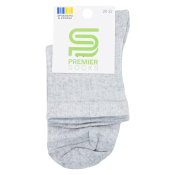 Носки Premier Socks рубчик детские высокие р.20-22 серый - купить, цены на ЕКО Маркет - фото 1