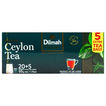 Чай черный Dilmah Premium Ceylon 2г*25шт - купить, цены на Чудо Маркет - фото 3