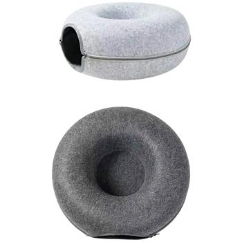 Lapka тунель-лежанка для котів 60х28 см - сірий - купить, цены на MasterZoo - фото 3