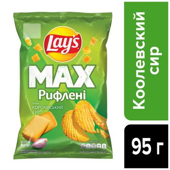 Lay's Royal Cheese Flavored Grooved Chips 95g - buy, prices for Grono - photo 2