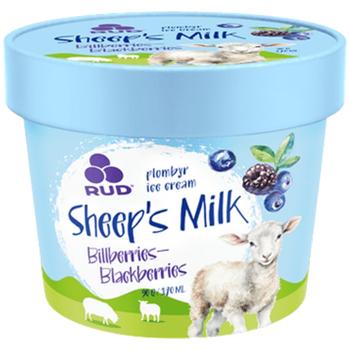 Rud Sheep's Milk Plombir Ice Cream with Blueberry-Blackberry 90g - buy, prices for MegaMarket - photo 1