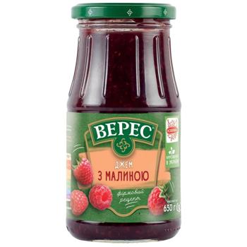 Veres Jam with Raspberries 550g