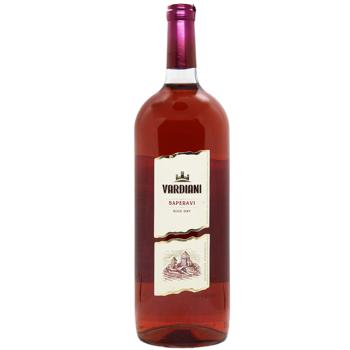 Vardiani Saperavi Pink Dry Wine 9.5-14% 1.5l - buy, prices for Auchan - photo 1